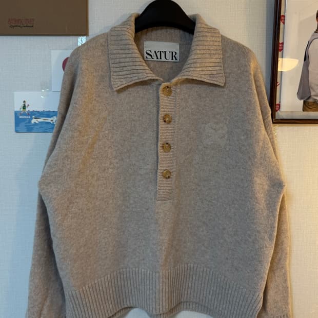 [M]SATUR 세터 아를 니트 로지 베이지