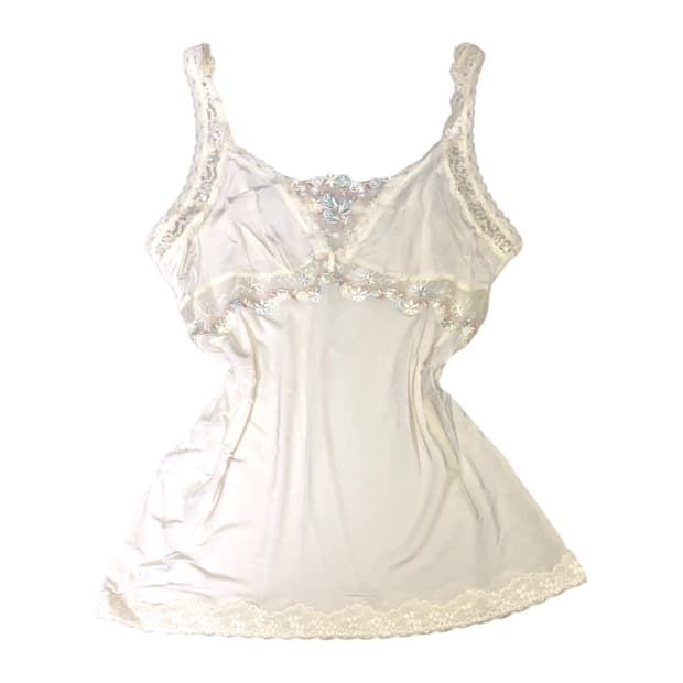 빈티지 페어리 자수 슬립 슬리브리스 모리걸