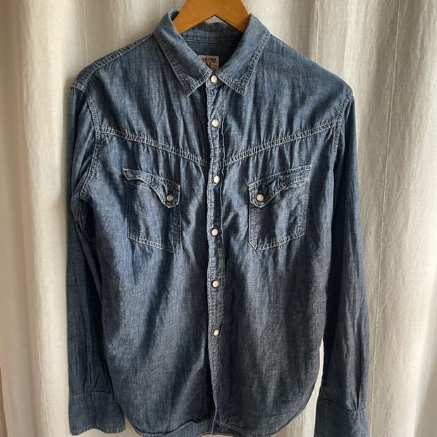 tcb jeans 샴브레이 웨스턴셔츠