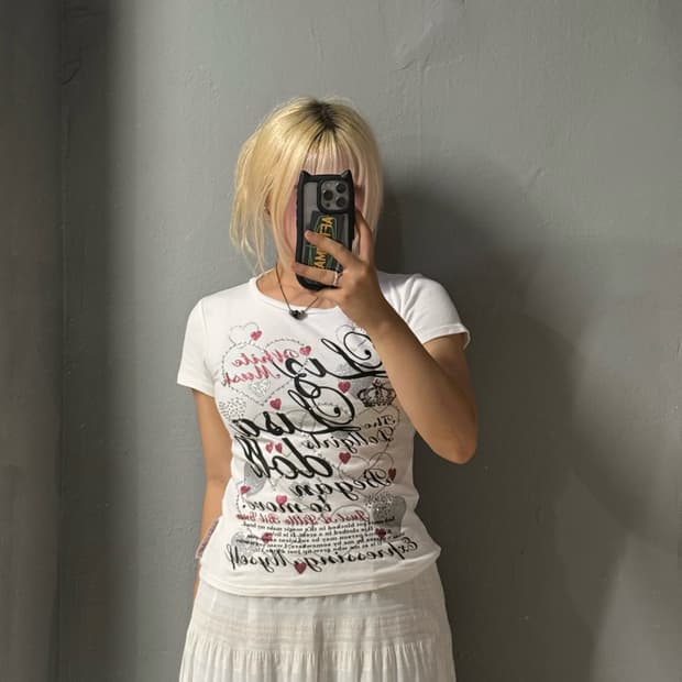 Liz lisa lettering detail top 