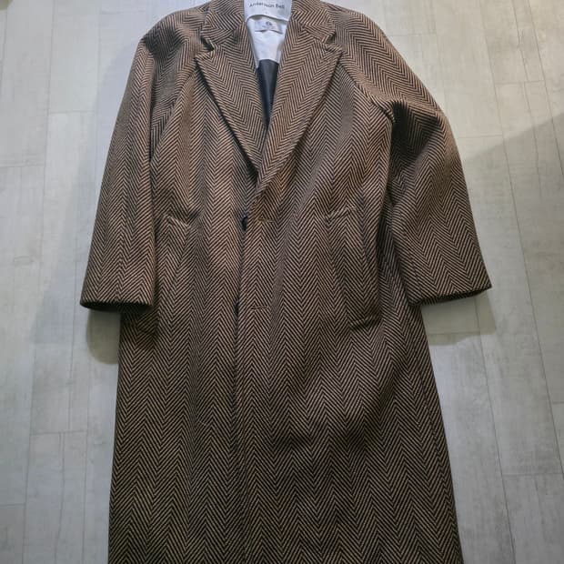 앤더슨벨 미구엘 헤링본 코트 S