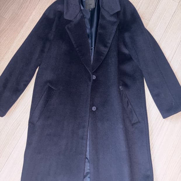 네이비 캐시미어 롱코트
