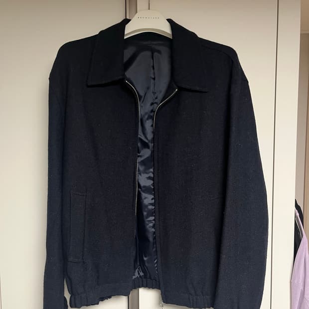 브라운야드 해리스 트위드 자켓 네이비