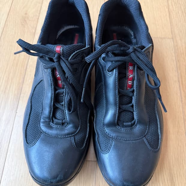 [9.5] 프라다 아메리카컵 스니커즈 블랙 빈티지