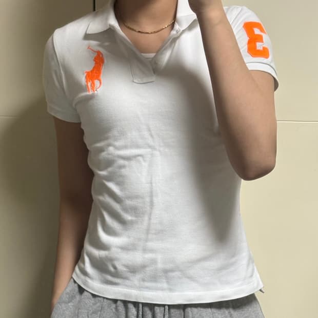 폴로 랄프로렌 빅포니 화이트 카라티 