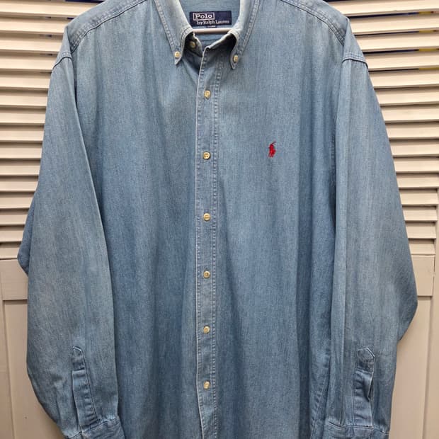 폴로 랄프로렌 90s 데님 셔츠