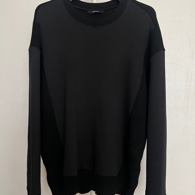 시스템옴므 오버핏 맨투맨 블랙 (105)