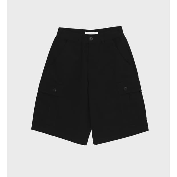 블랙업 버뮤다 팬츠 / 펑키드 카고 반바지 블랙s
