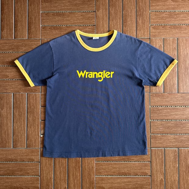 Wrangler logo cotton ringer 1/2 tee