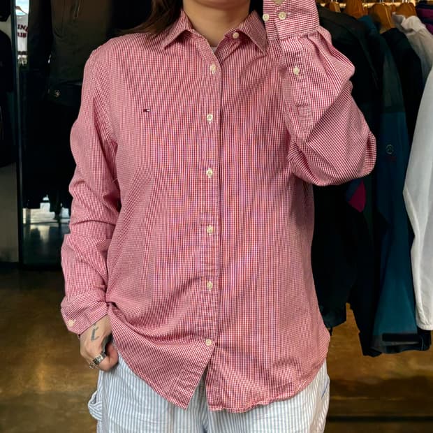 타미힐피거 체크셔츠