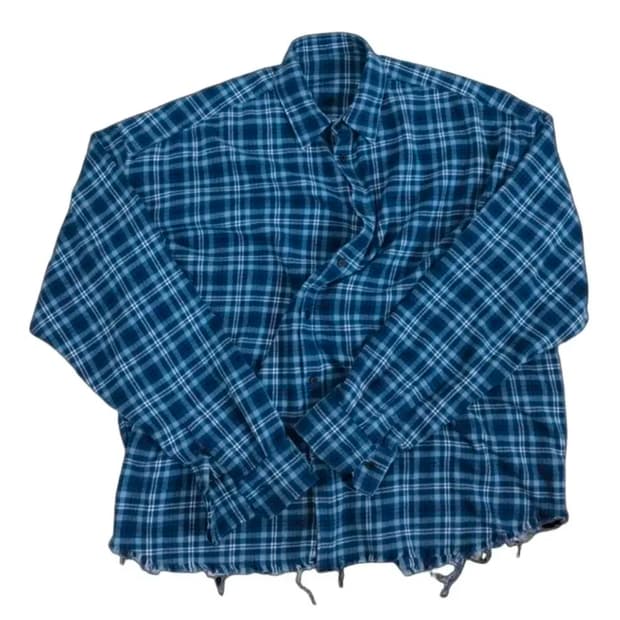 (1) 논노드 플렉시블 스트링 체크 셔츠 클래식 블루