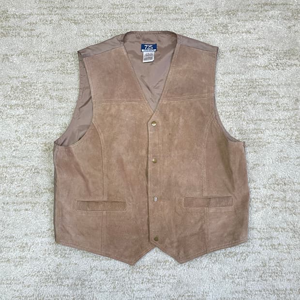 [L] 725 ORIGINAL오리지널 소가죽 스웨이드 베스트 웨스턴 조끼