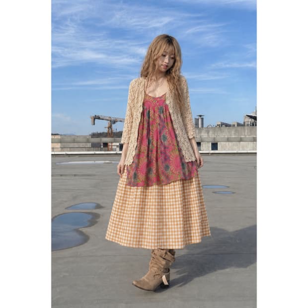 소녀의 옷장 체크무늬 코디 set 🍊