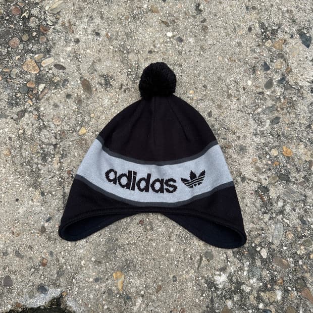 vintage adidas earflap beanie