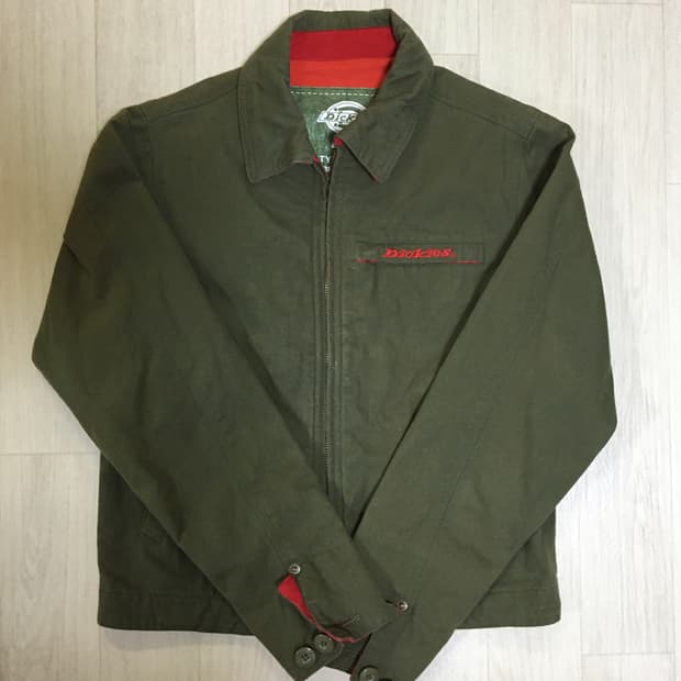 디키즈 아이젠하워 크롭 워크자켓 카키색