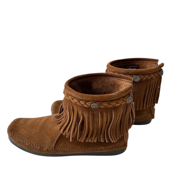 미네통카 프린지 앵클부츠