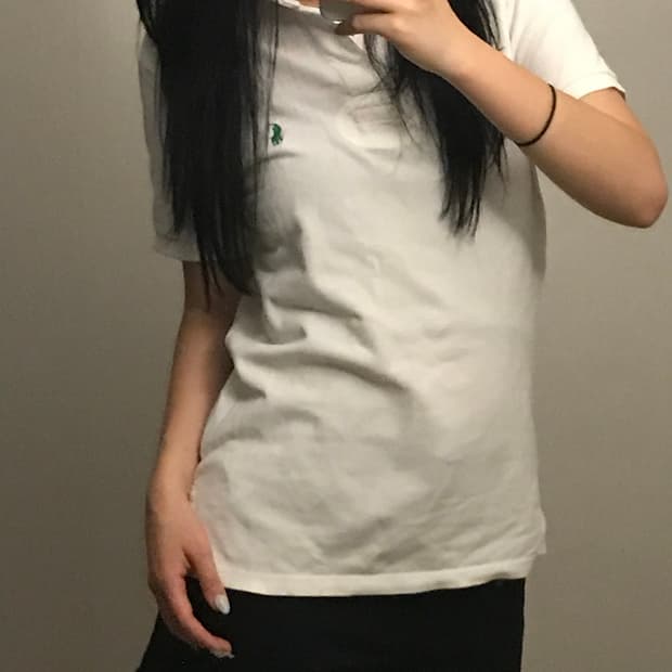 폴로 pk 반팔 카라티 화이트 그린