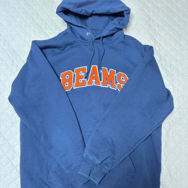 [BEAMS] 빔즈 베이직 후드 네이비 사이즈 XL