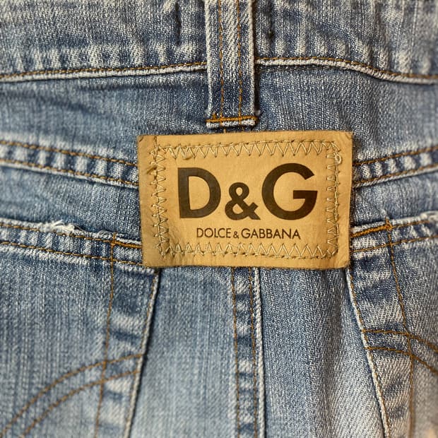 돌체앤가바나 D&G 데님 미니스커트