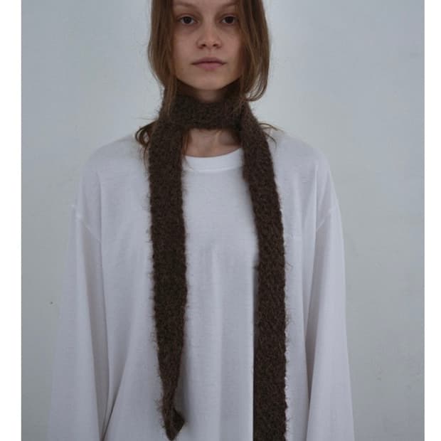 nothing everything hairy scarf Brown