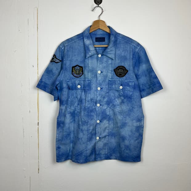 JPN GRACEBLUE 패치포인트 반팔셔츠 OS