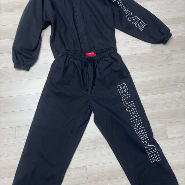 슈프림 스펠아웃 자수 립스탑 트랙자켓 + 트랙팬츠 일괄판매