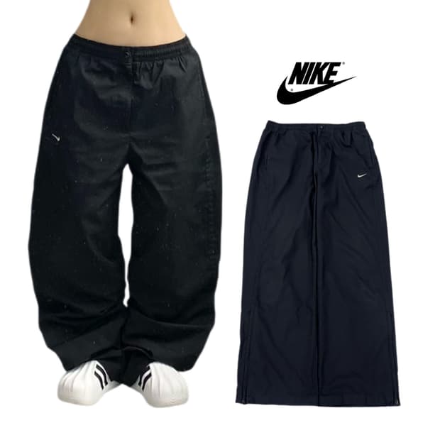 나이키 00s 스우시 올드스쿨 와이드 바람막이 트랙팬츠