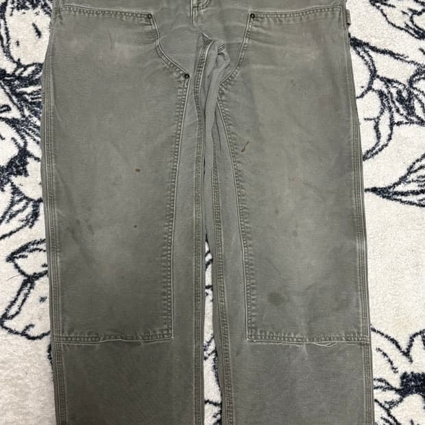 빈티지 칼하트 더블니 모스그린