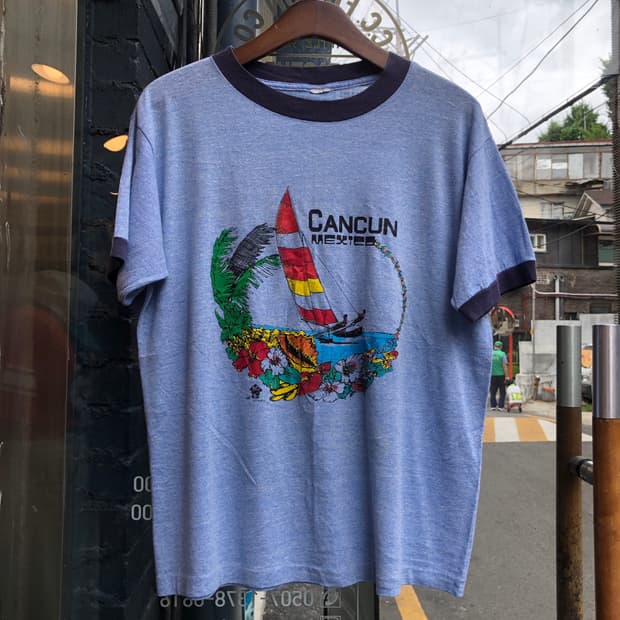 70s~90s Ringer T-shirt-XL