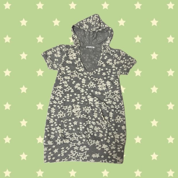 일본 빈티지 유넥 별도트 반팔 후드 