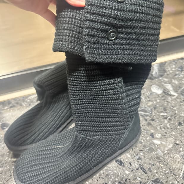 어그 카디 니트 부츠 블랙 250