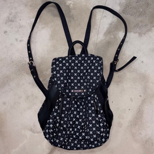 00‘s Diesel Cross Pattern Backpack