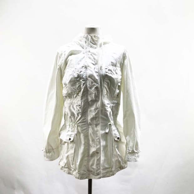 시슬리 여성후드미디자켓 화이트 90 