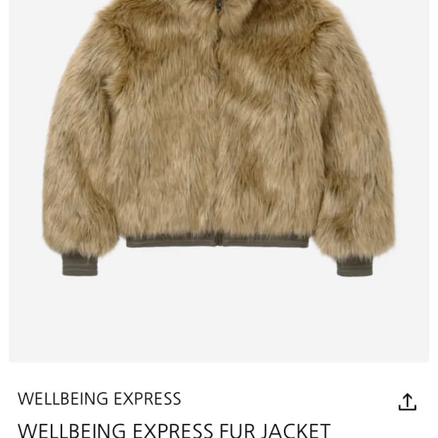 웰빙익스프레스 퍼자켓 카멜 s