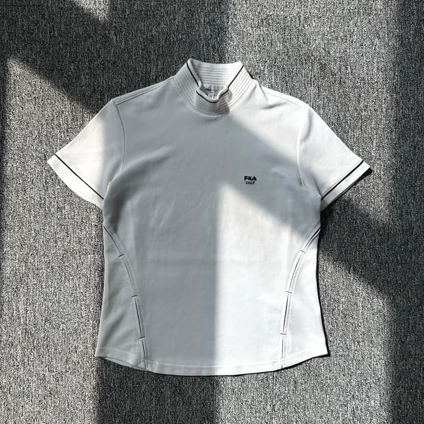 휠라 골프 하이넥 반팔티셔츠 