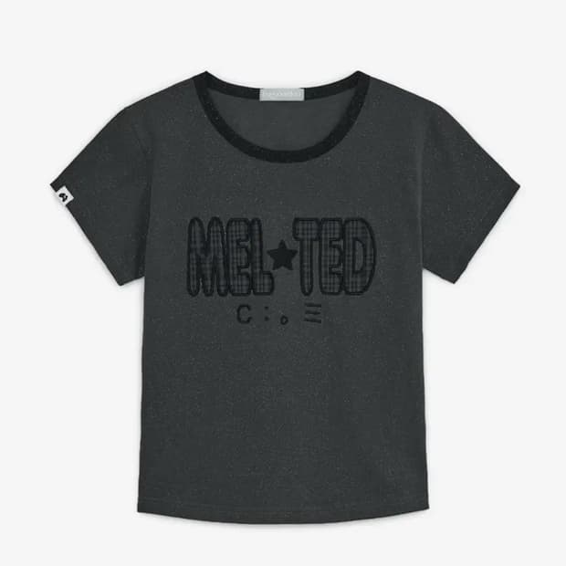 허그유어스킨 글리터 멜티드 티셔츠