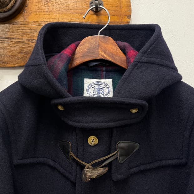 L) J.Press Wool Duffle Coat Navy