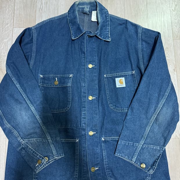 [80-90s USA Made] 칼하트 데님 초어 코트 (8C) 