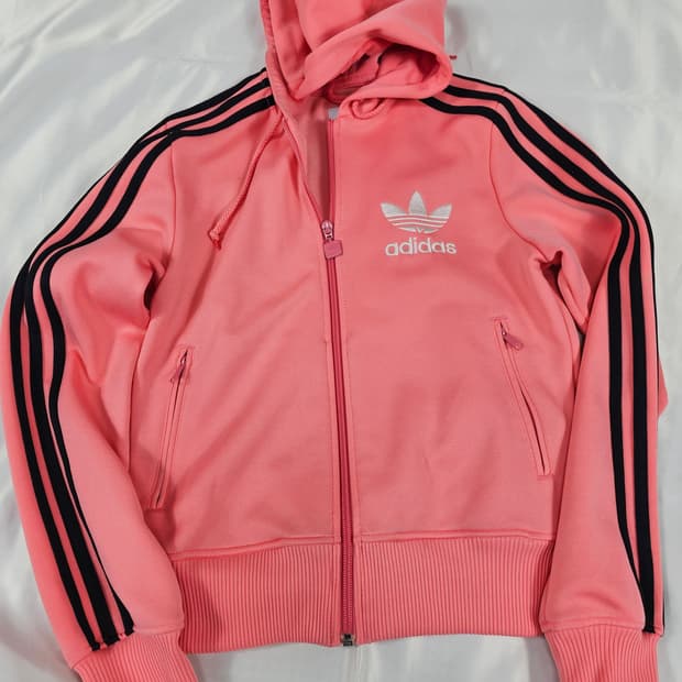 아디다스핑크후드져지