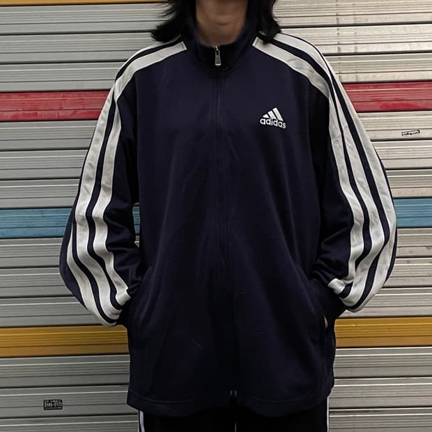 90s 아디다스 3T 포인트 삼선 오버핏 져져 오버핏 올드스쿨 트랙탑 L