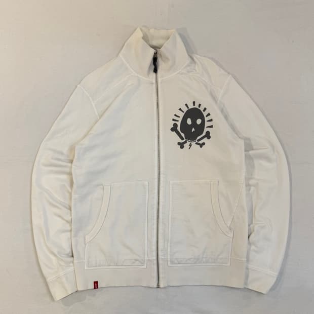 00s 대장급 리바이스 엔지니어드 스컬 코튼 집업 져지 화이트