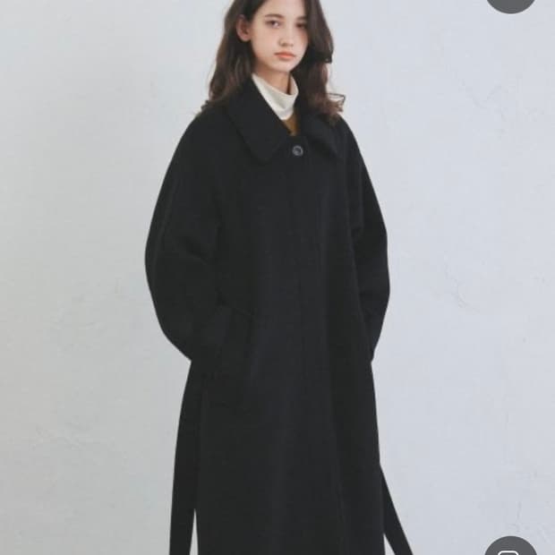 [완전새상품]Oro오로 울리치 트렌치 맥코트 블랙 S