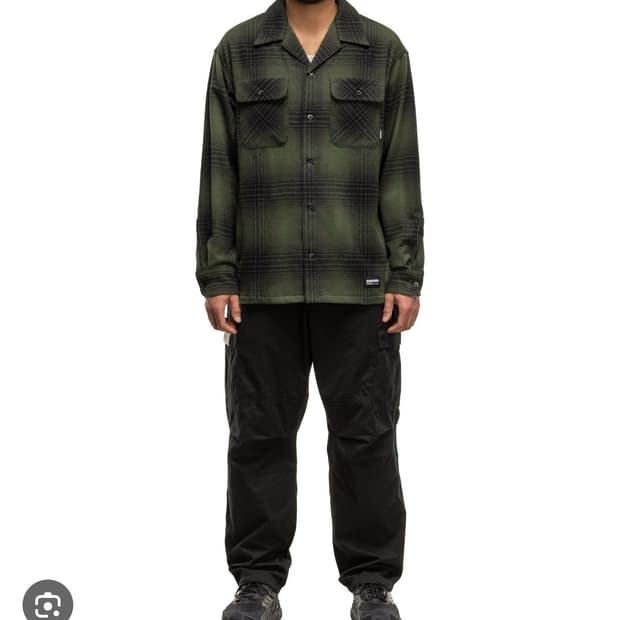 네이버후드 울 옴브레 체크셔츠