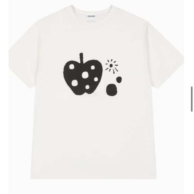 오헤시오 애플 반팔 티셔츠 APPLE DOT OVERFIT T-SHIRT