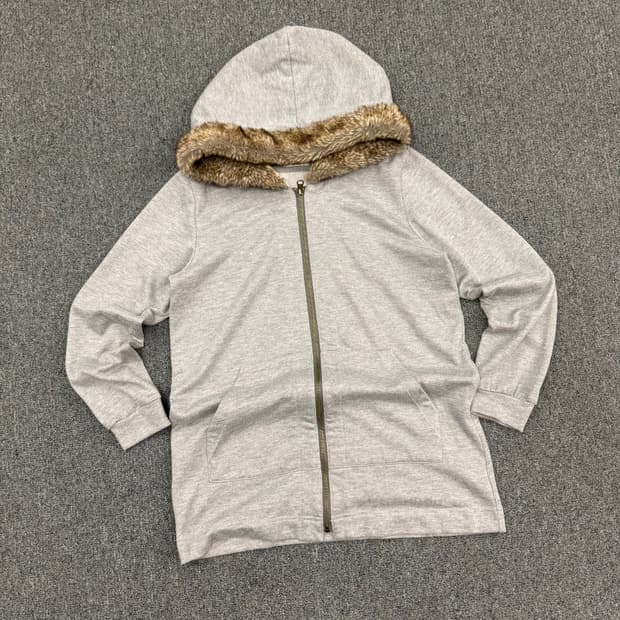 M)AXES 빈티지 그레이 퍼 후드집업