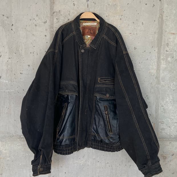  MIRAGE denim oversized work jacket