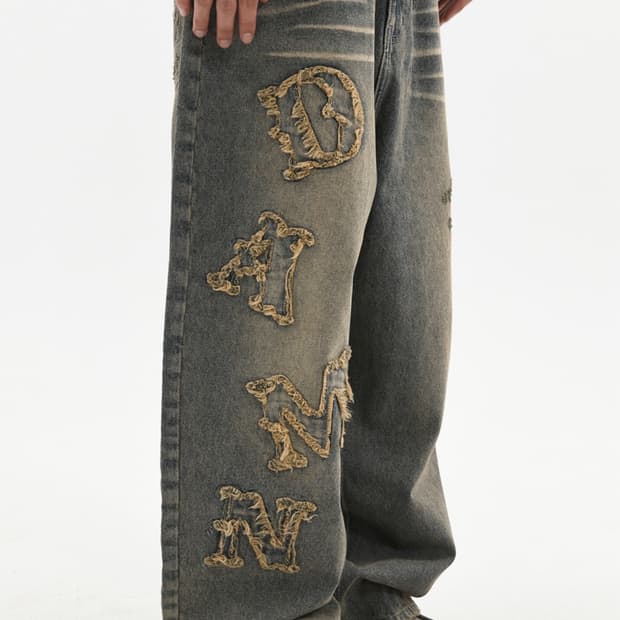 래리클락 DAMN PATCH WASHING DENIM PANTS BLUE