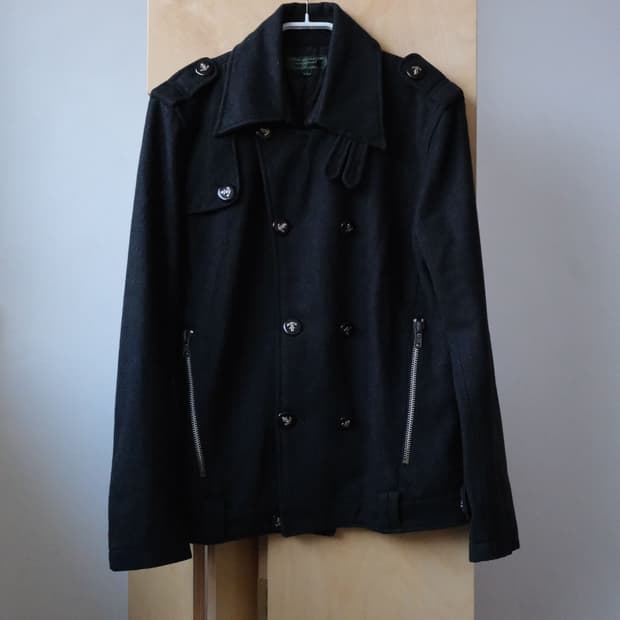  HOMME PLUS EVER GREEN Zip Peacoat