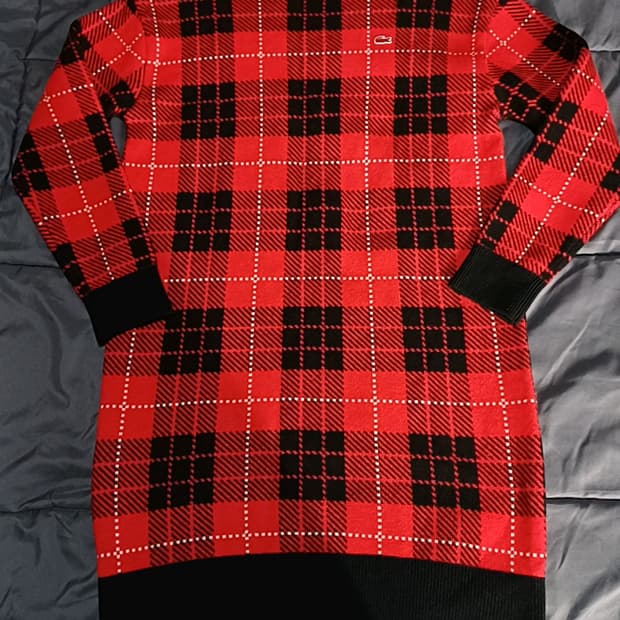 라코스테 오버핏 니트원피스 85 여성55 가슴49 기장89

