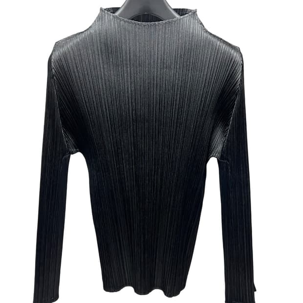 Issey miyake pleats please 파사드 하이넥 긴팔